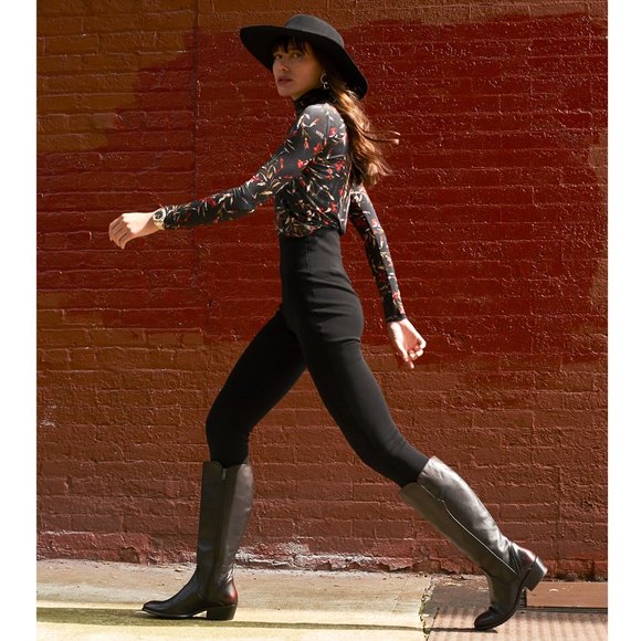 $429 Frye Carson Piping Cognac Brown Leather Tall Zip Up Fall/Winter/Spring Boot - Picture 5 of 16